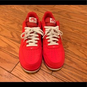 Nike Air Force Ones , Red and White colorway